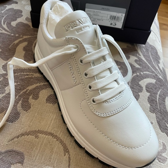 Prada white sneakers size 8 size 38 - Picture 5 of 5